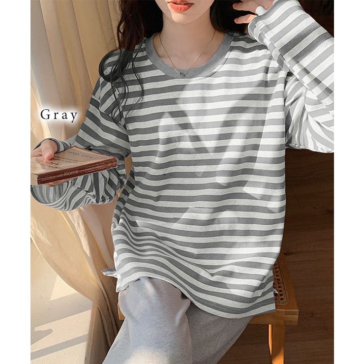 クルーネック カップ付き ボーダー | レースレディース  | 詳細画像12 