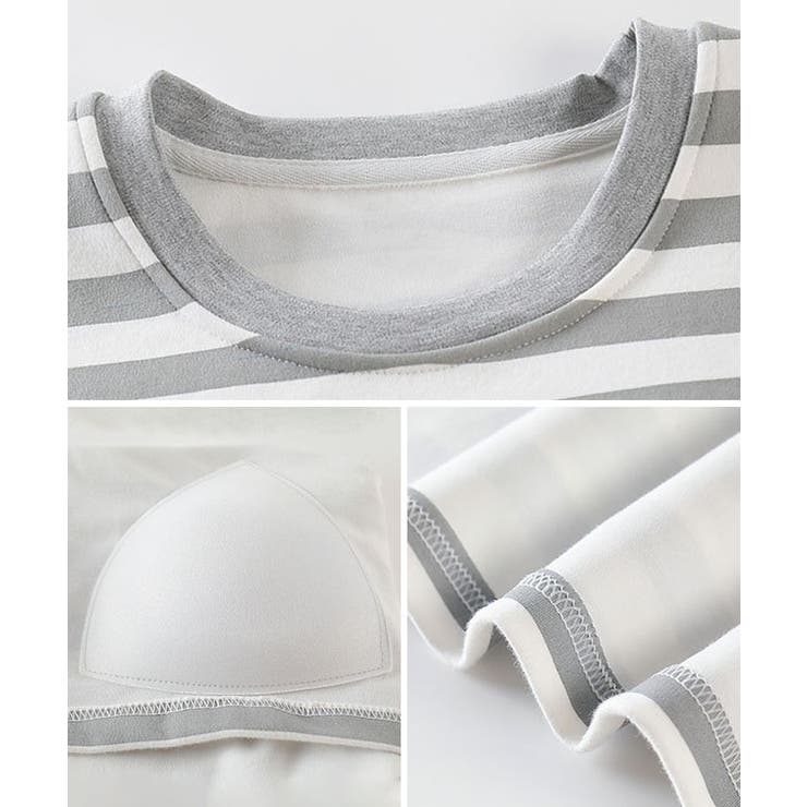 クルーネック カップ付き ボーダー | レースレディース  | 詳細画像19 