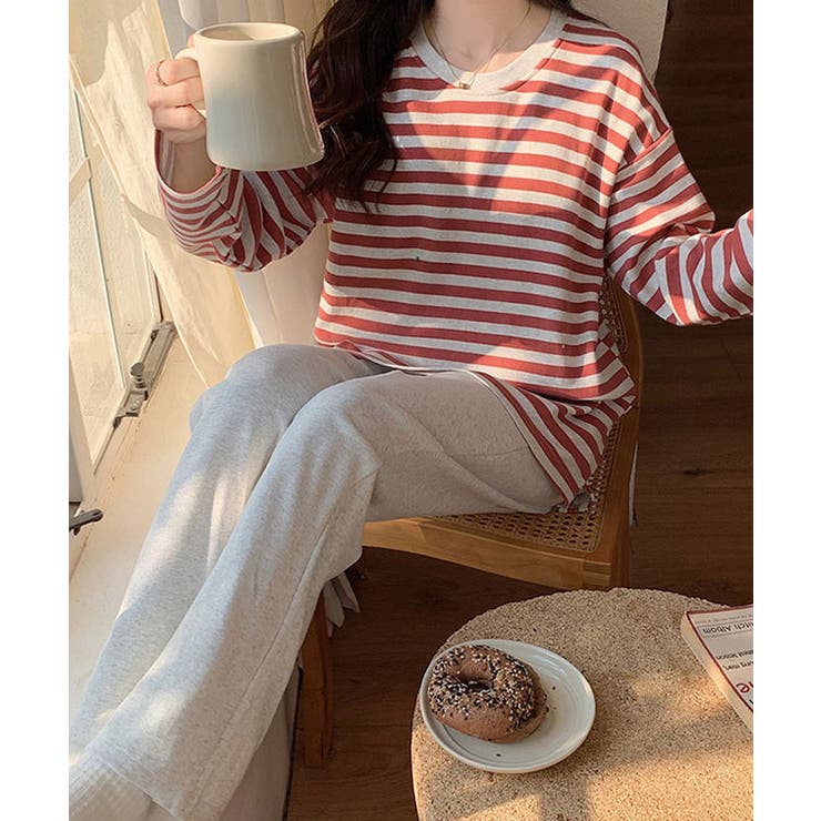 クルーネック カップ付き ボーダー | レースレディース  | 詳細画像9 