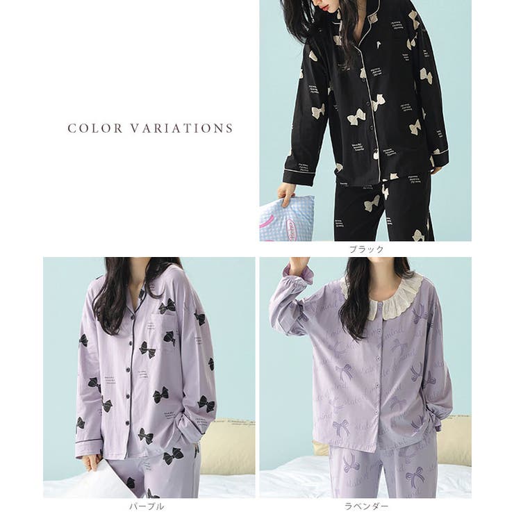 リボン プリント 前開き | レースレディース  | 詳細画像2 