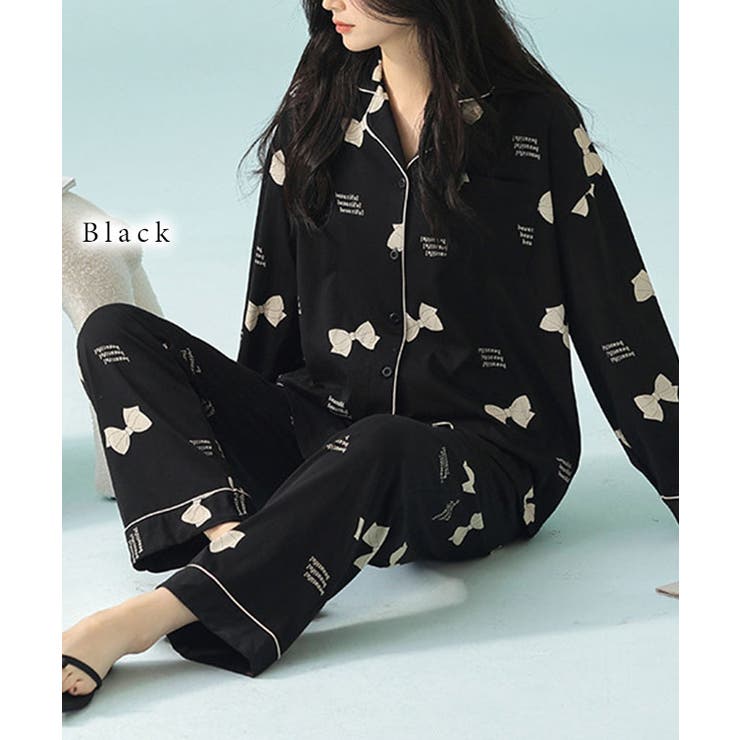 リボン プリント 前開き | レースレディース  | 詳細画像3 