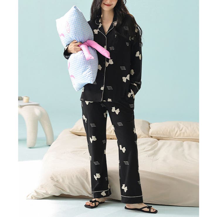 リボン プリント 前開き | レースレディース  | 詳細画像4 