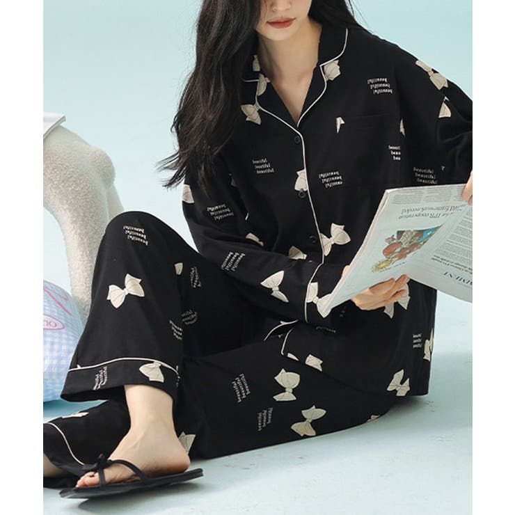 リボン プリント 前開き | レースレディース  | 詳細画像7 