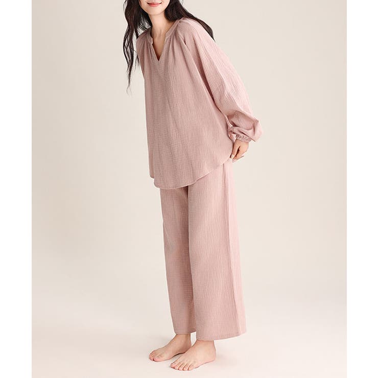 ソリッドカラー スキッパーネック ギャザー | レースレディース  | 詳細画像6 