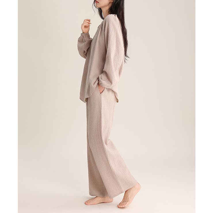 ソリッドカラー スキッパーネック ギャザー | レースレディース  | 詳細画像8 