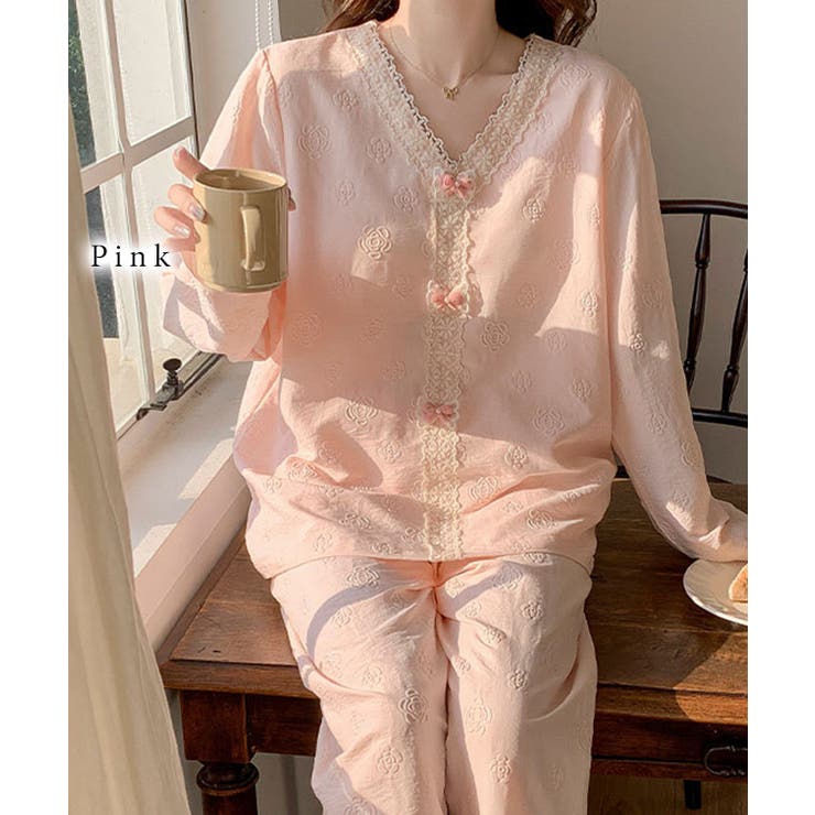 Vネック フラワー リボン | レースレディース  | 詳細画像3 