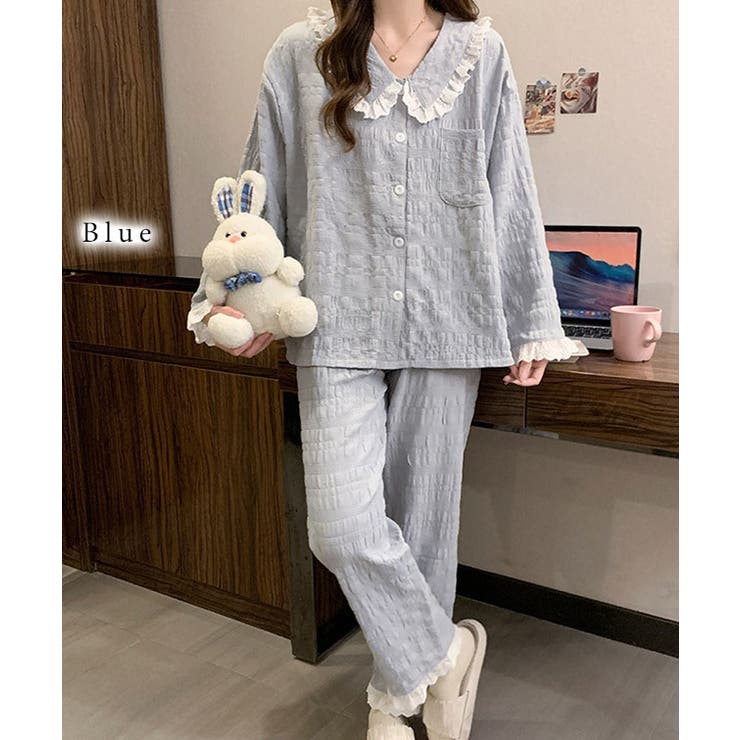 Vネック ビッグカラー フリルレース | レースレディース  | 詳細画像3 