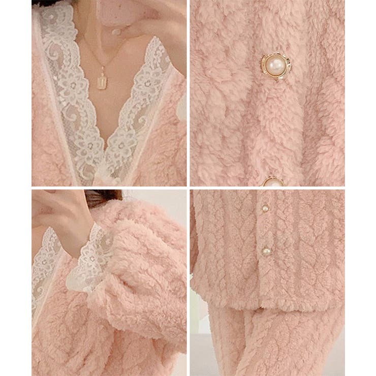 Vネック レース パールボタン | レースレディース  | 詳細画像13 