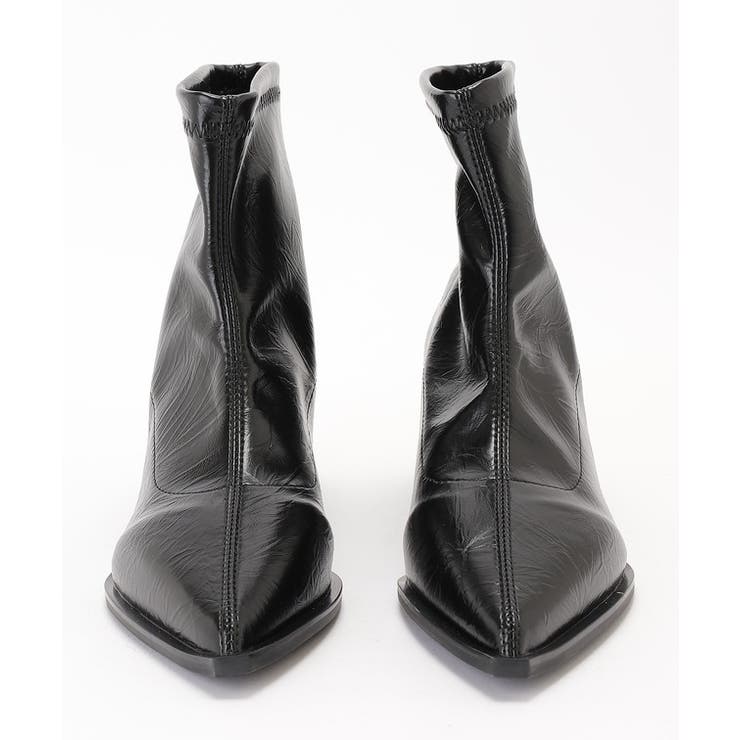 レザー調 ポインテッドトゥ チャンキーヒール | レースレディース  | 詳細画像12 