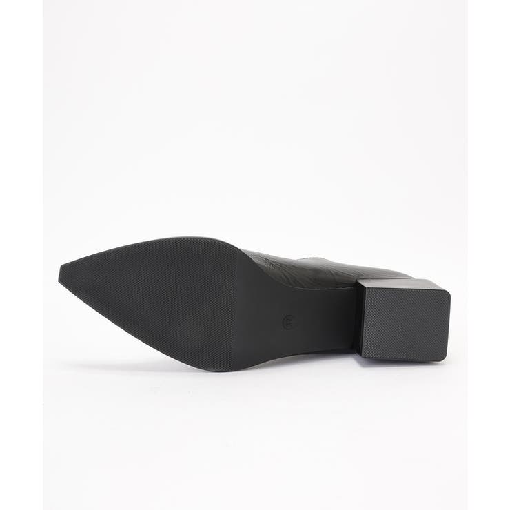 レザー調 ポインテッドトゥ チャンキーヒール | レースレディース  | 詳細画像14 