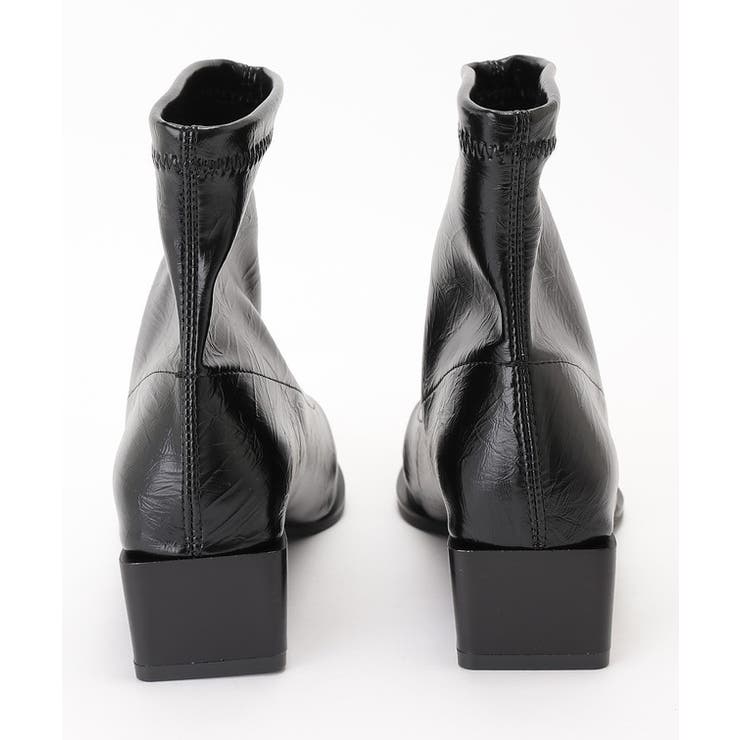 レザー調 ポインテッドトゥ チャンキーヒール | レースレディース  | 詳細画像15 