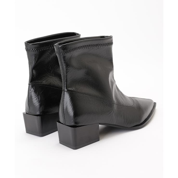 レザー調 ポインテッドトゥ チャンキーヒール | レースレディース  | 詳細画像16 