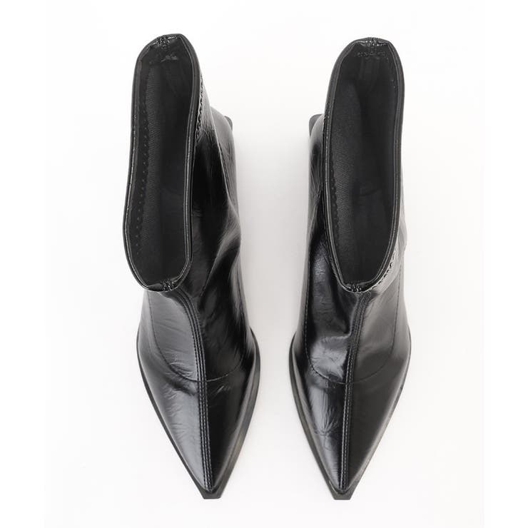 レザー調 ポインテッドトゥ チャンキーヒール | レースレディース  | 詳細画像17 