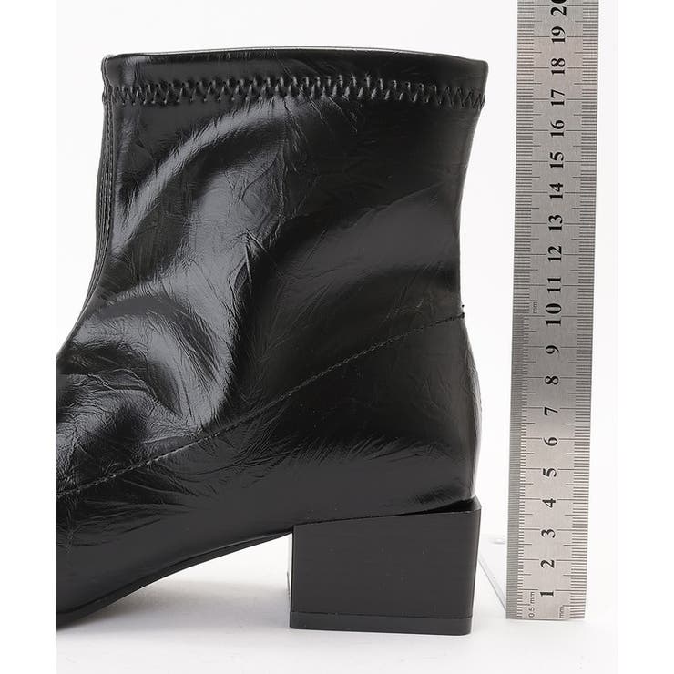 レザー調 ポインテッドトゥ チャンキーヒール | レースレディース  | 詳細画像19 