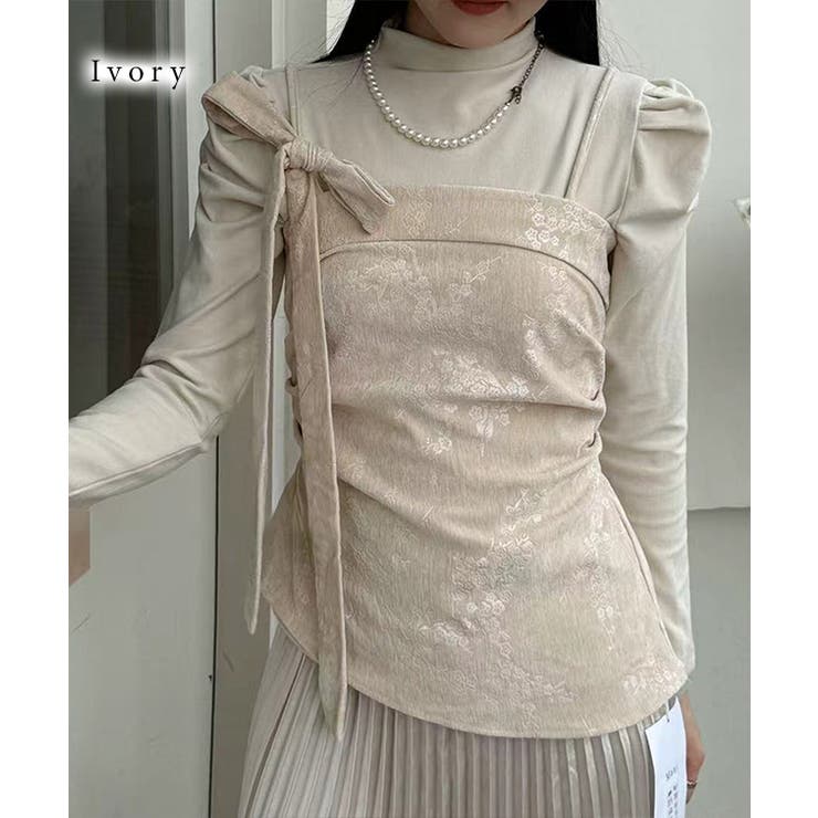 花柄 タイ付き ストレート | レースレディース  | 詳細画像4 