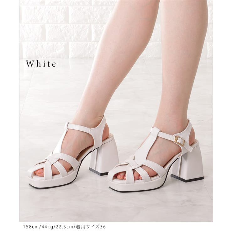 チャンキー ヒール バックストラップ[品番:LCLW0005857 チャンキー ヒール バックストラップ[品番:LCLW0005857