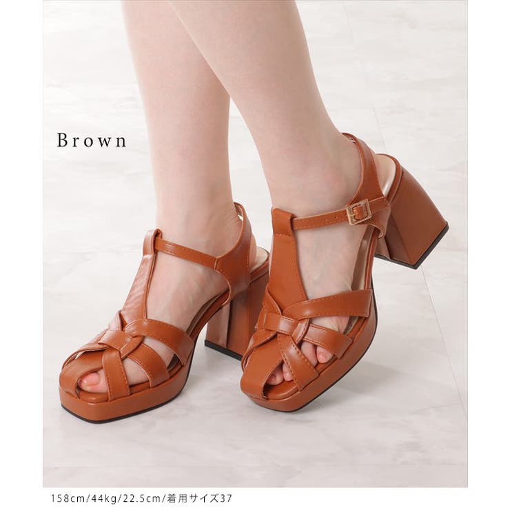 チャンキー ヒール バックストラップ[品番:LCLW0005857 チャンキー ヒール バックストラップ[品番:LCLW0005857