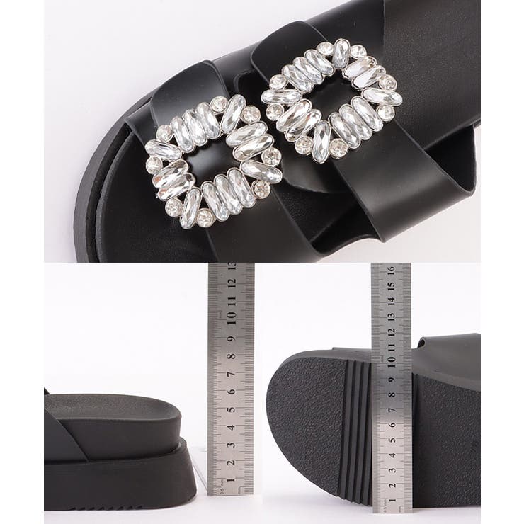 ビジュー付き ダブルベルト フラット | レースレディース  | 詳細画像20 