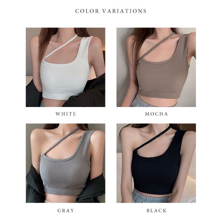 ソリッドカラー ワンショルダー リブ | レースレディース  | 詳細画像7 