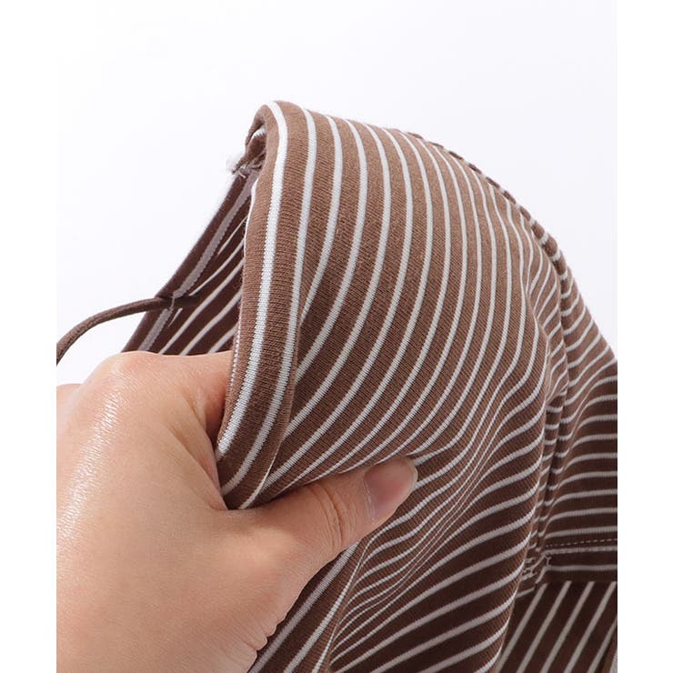 ボーダー柄 クロップド丈 カップイン | レースレディース  | 詳細画像18 