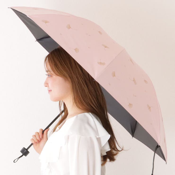 【雨晴兼用】イチョウ柄 ビッグ パラソル | レースレディース  | 詳細画像1 