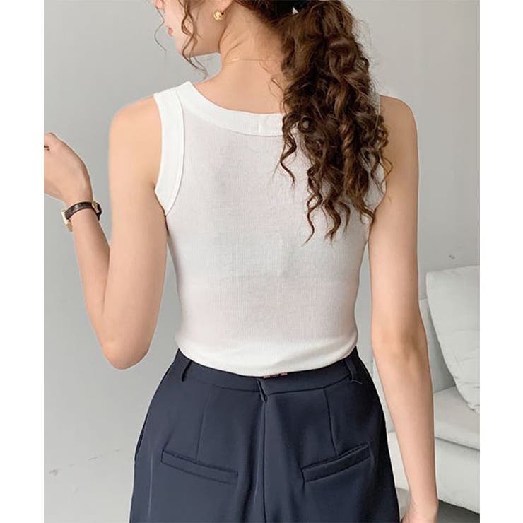 ソリッドカラー カップ付き リブ | レースレディース  | 詳細画像10 