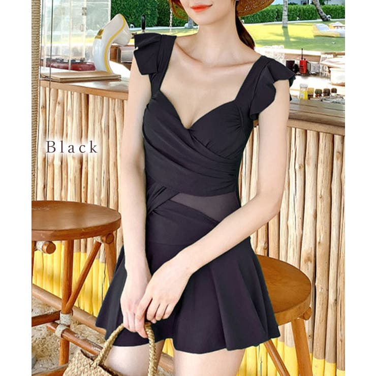 シアー ドッキング フリル袖 | レースレディース  | 詳細画像3 