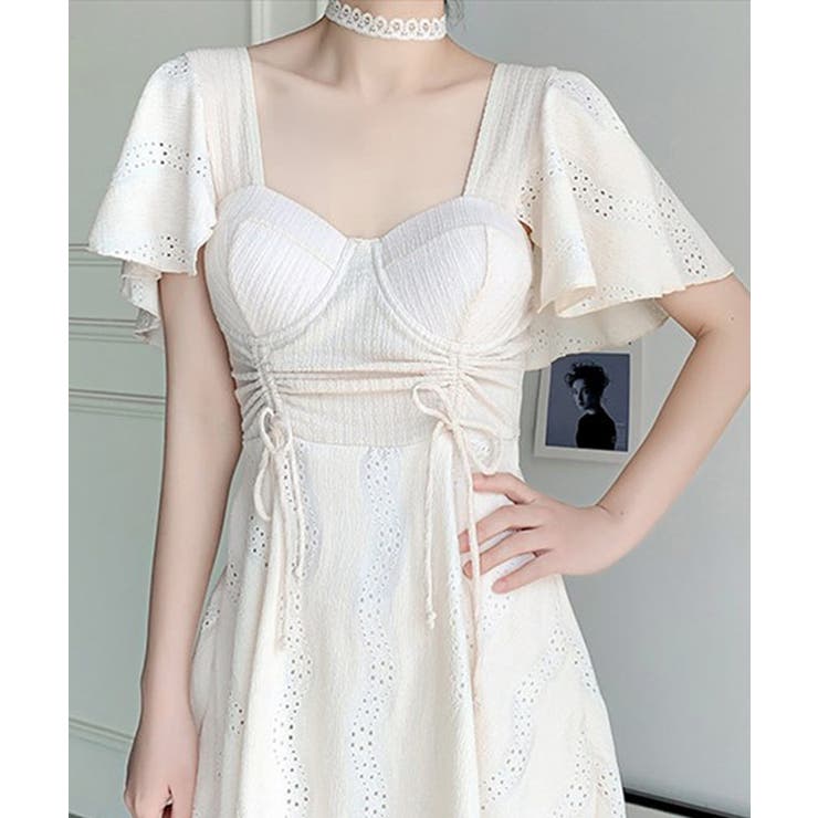 カットレース フレアスリーブ ドロスト | レースレディース  | 詳細画像9 