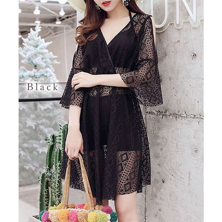 【3点セット】 レースチュニック付き ソリッドカラー | レースレディース  | 詳細画像10 