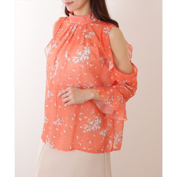 ブーケ柄 カットアウト フレアスリーブ | レースレディース  | 詳細画像15 