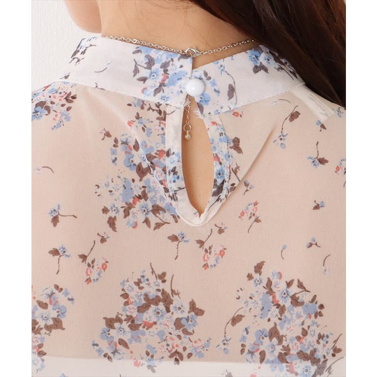 ブーケ柄 カットアウト フレアスリーブ | レースレディース  | 詳細画像18 