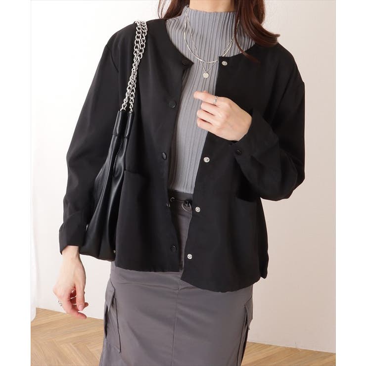 ドロスト付き ノーカラー フロント | レースレディース  | 詳細画像7 