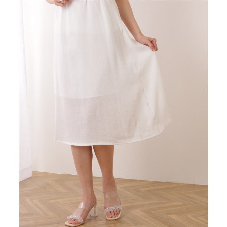 スクエアネック パフスリーブ Aライン | レースレディース  | 詳細画像19 