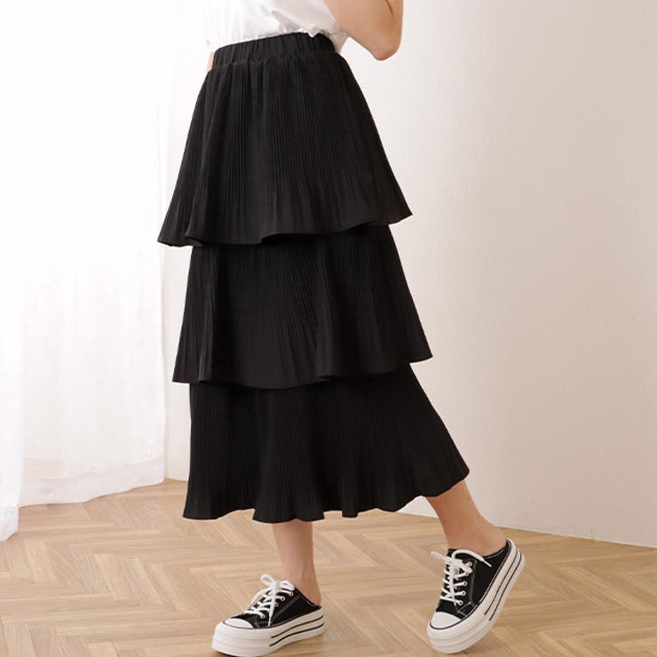 ウエストギャザー ティアード ロング | レースレディース  | 詳細画像1 