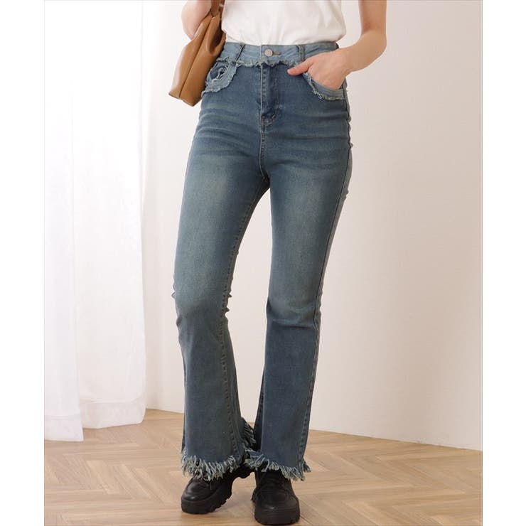 裾フリンジ スリム フレア | レースレディース  | 詳細画像8 