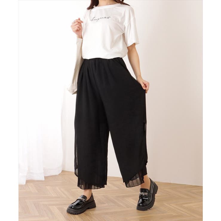 プリーツ レイヤード ハイウエスト | レースレディース  | 詳細画像4 