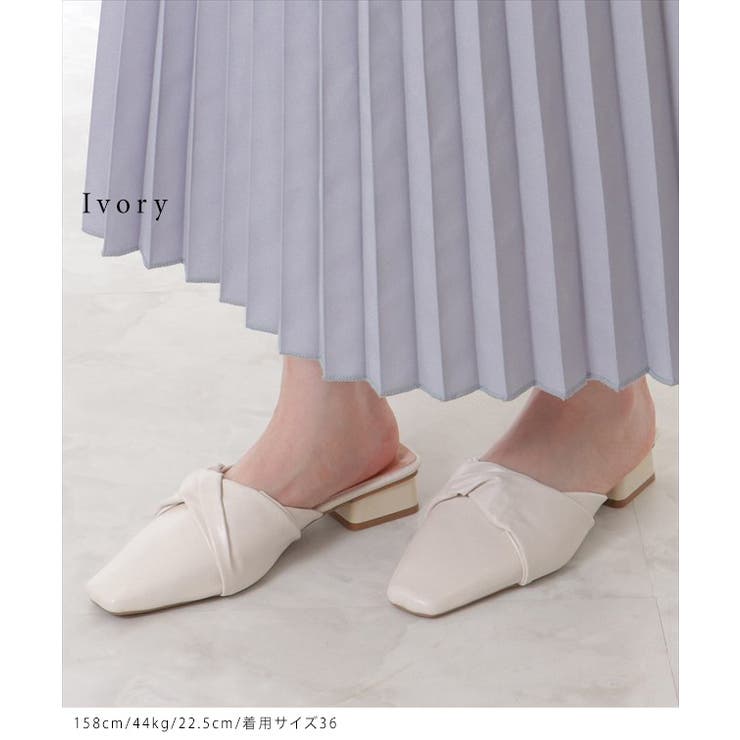 フェイクレザー スクエアトゥ ねじれ | レースレディース  | 詳細画像3 