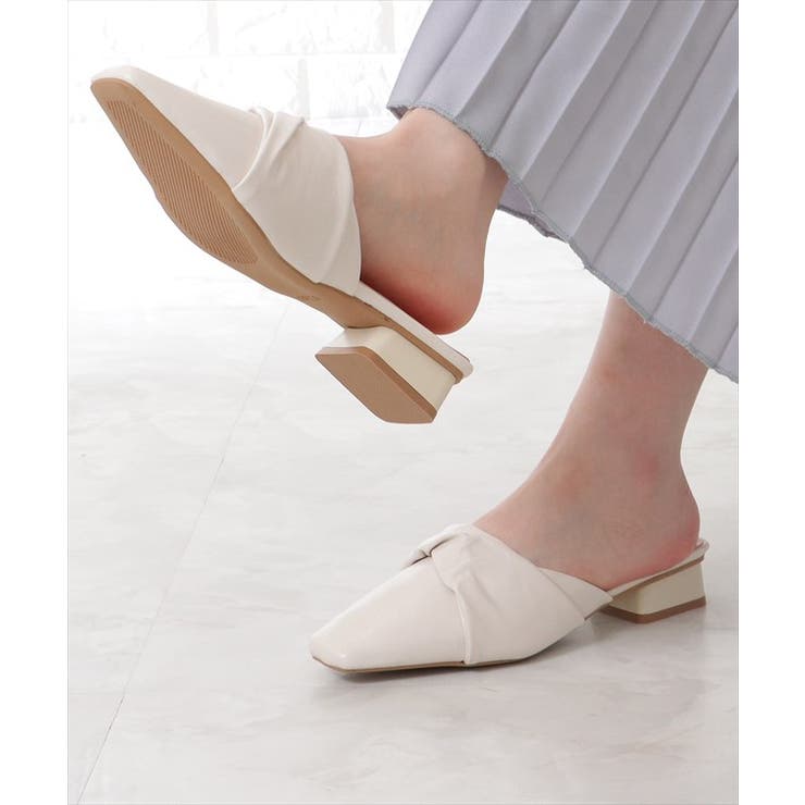 フェイクレザー スクエアトゥ ねじれ | レースレディース  | 詳細画像4 