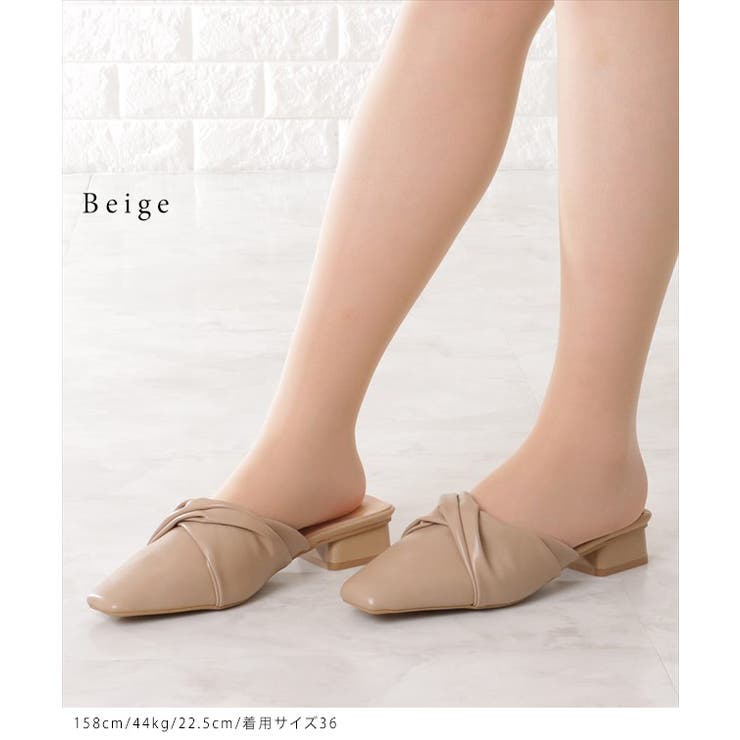 フェイクレザー スクエアトゥ ねじれ | レースレディース  | 詳細画像9 