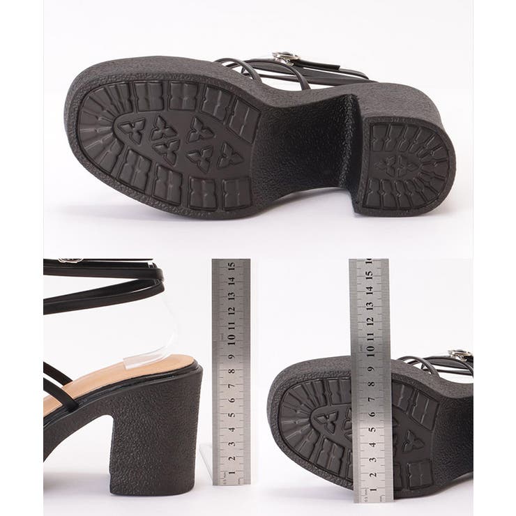 ソリッドカラー ナローストラップ プラットフォームソール | レースレディース  | 詳細画像20 