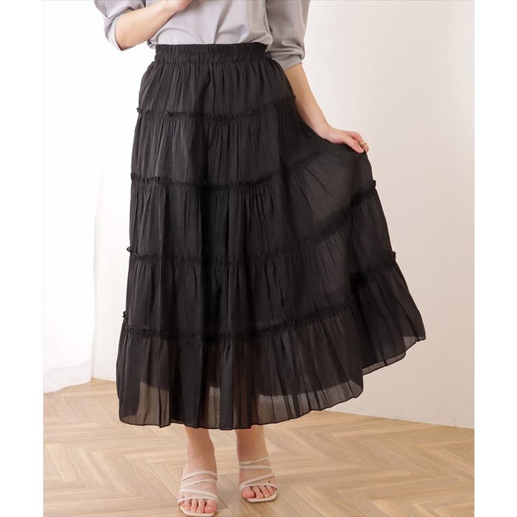 ティアード ギャザー ロング丈 | レースレディース  | 詳細画像4 