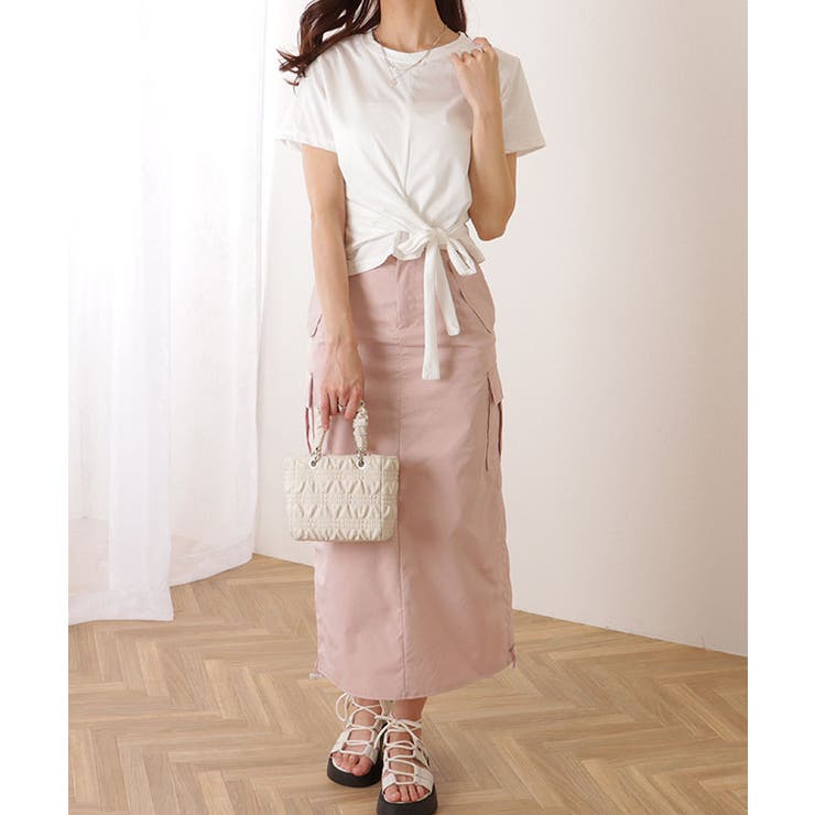 裾リボン クルーネック コンパクト 半袖 トップス | レースレディース  | 詳細画像12 