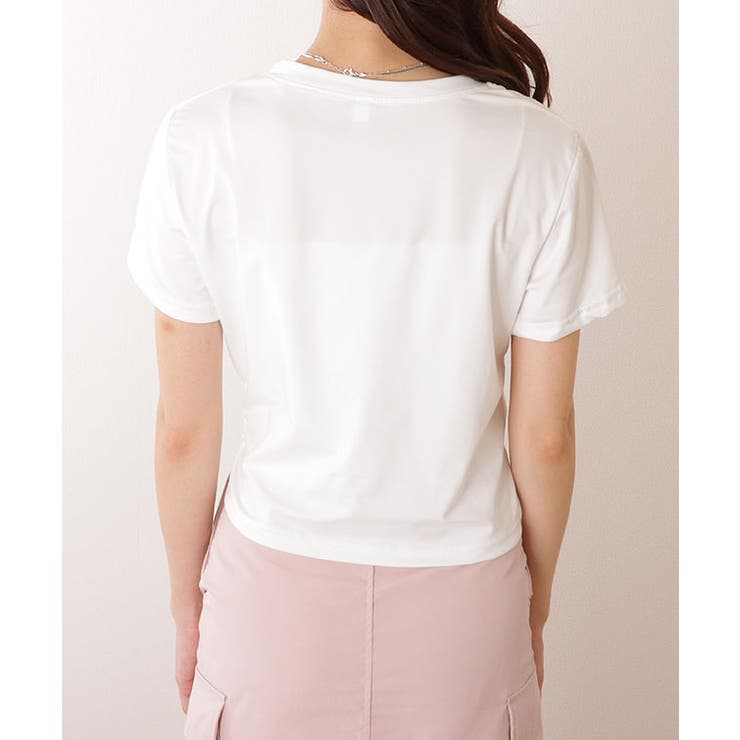 裾リボン クルーネック コンパクト 半袖 トップス | レースレディース  | 詳細画像14 