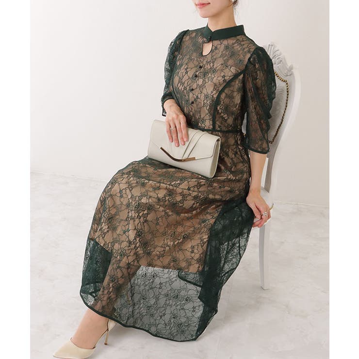 7分袖 総レース 花柄 | レースレディース  | 詳細画像15 