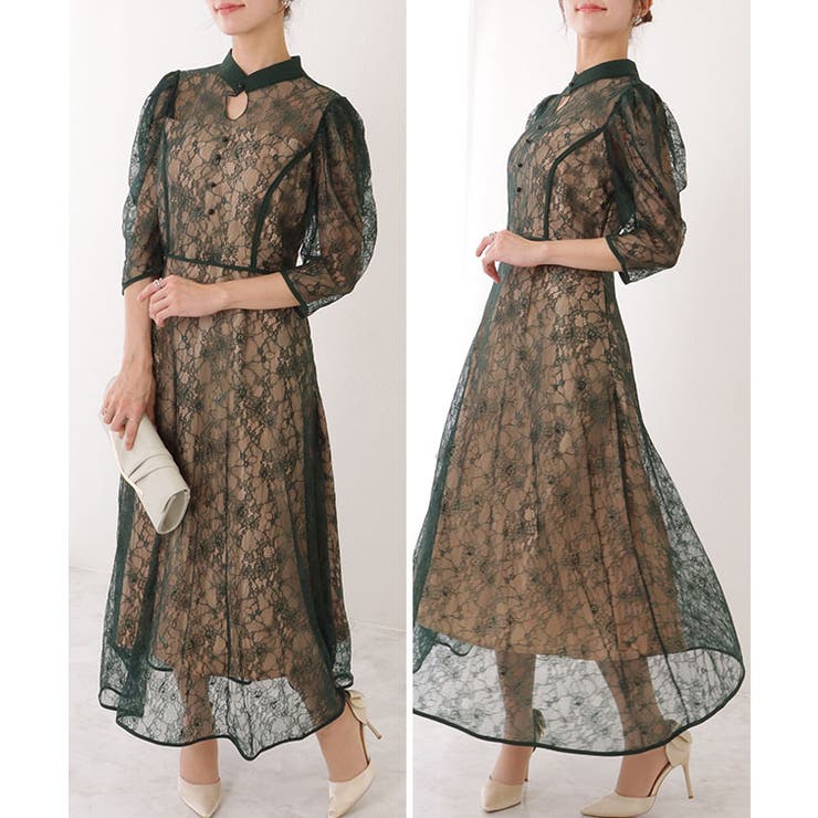 7分袖 総レース 花柄 | レースレディース  | 詳細画像16 