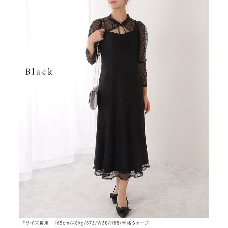 種類豊富な品揃え 3WAY レース ボレロ付き[品番：LCLW0006678]｜レースレディース トップス