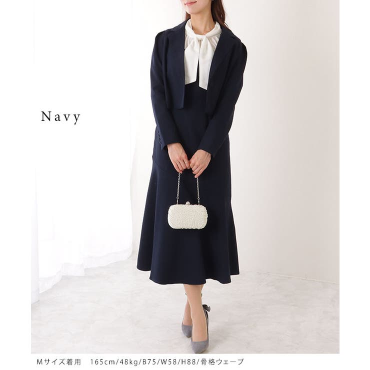 ショートジャケット付き ロング ワンピース
