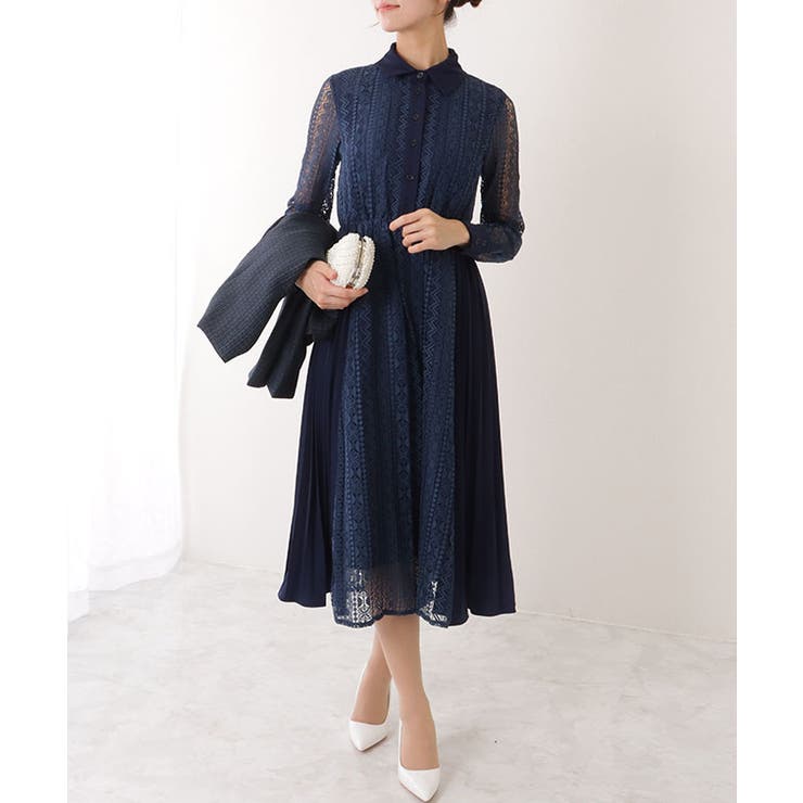 ノーカラー ジャケット付き レース[品番：LCLW0006688]｜レース