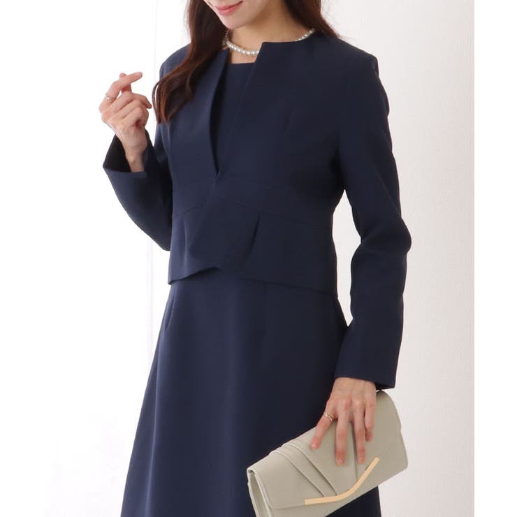 ノーカラー ジャケット付き Aライン | レースレディース  | 詳細画像6 