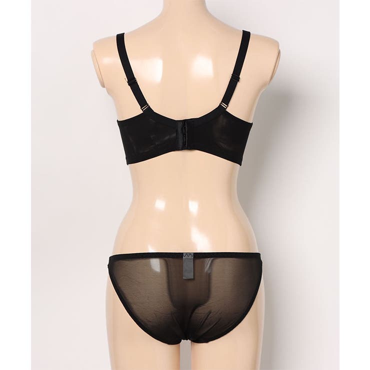 【使い勝手の良い】 花柄 レース ノンワイヤー 3/4カップ ブラ&ショーツ[品番 Lサイズ